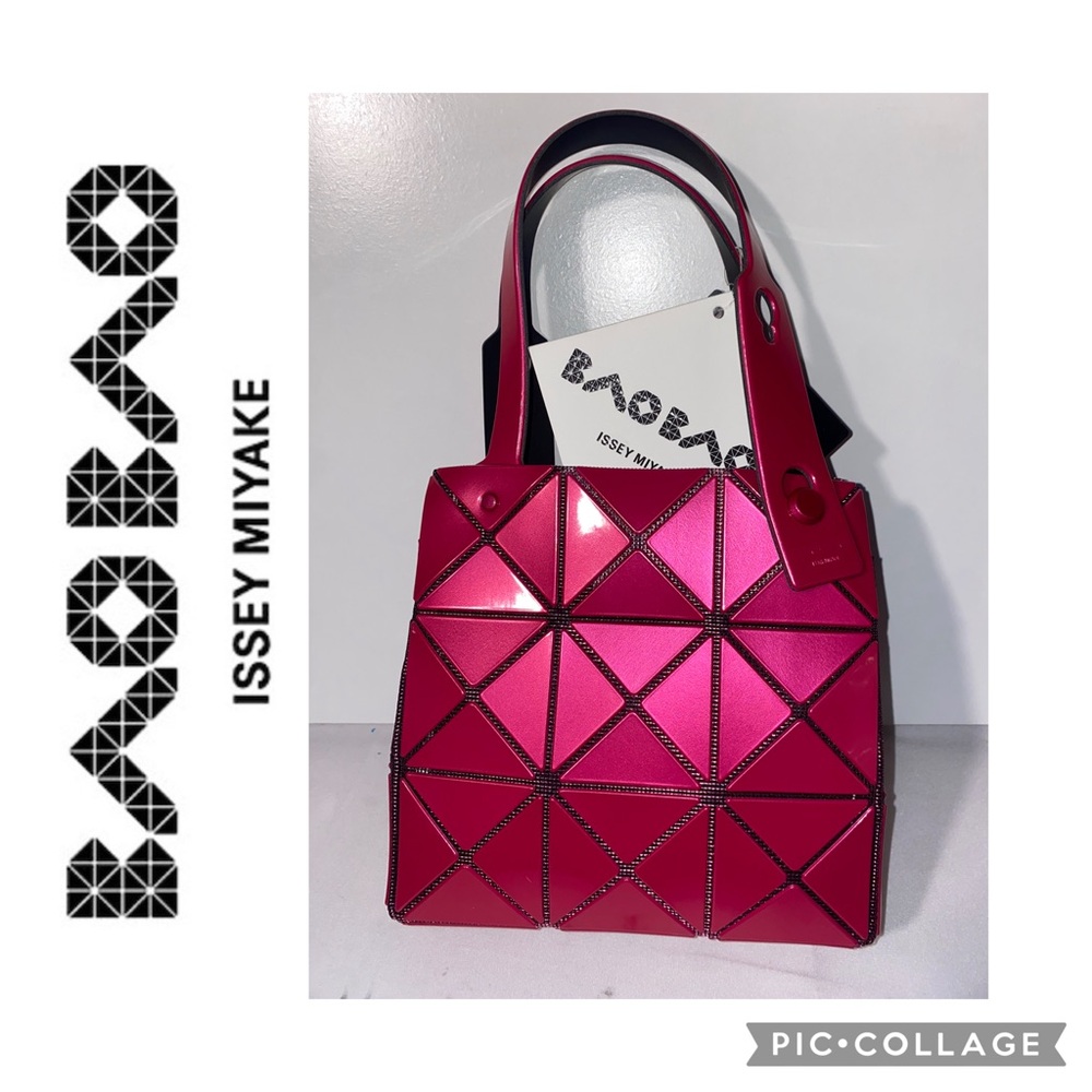 Issey Miyake Pink Geometric Tote